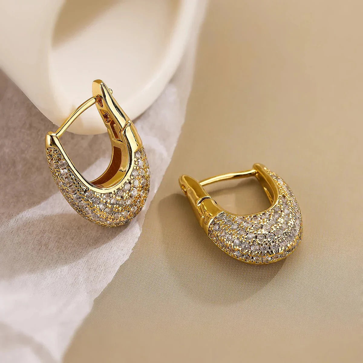 Dazzling Glittering Crystal Drop Earrings