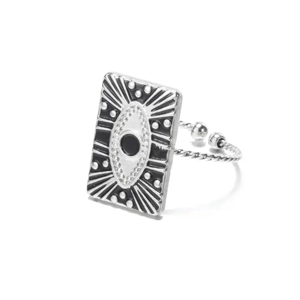 Trendy Protective Eye Heart Shaped Ring Set