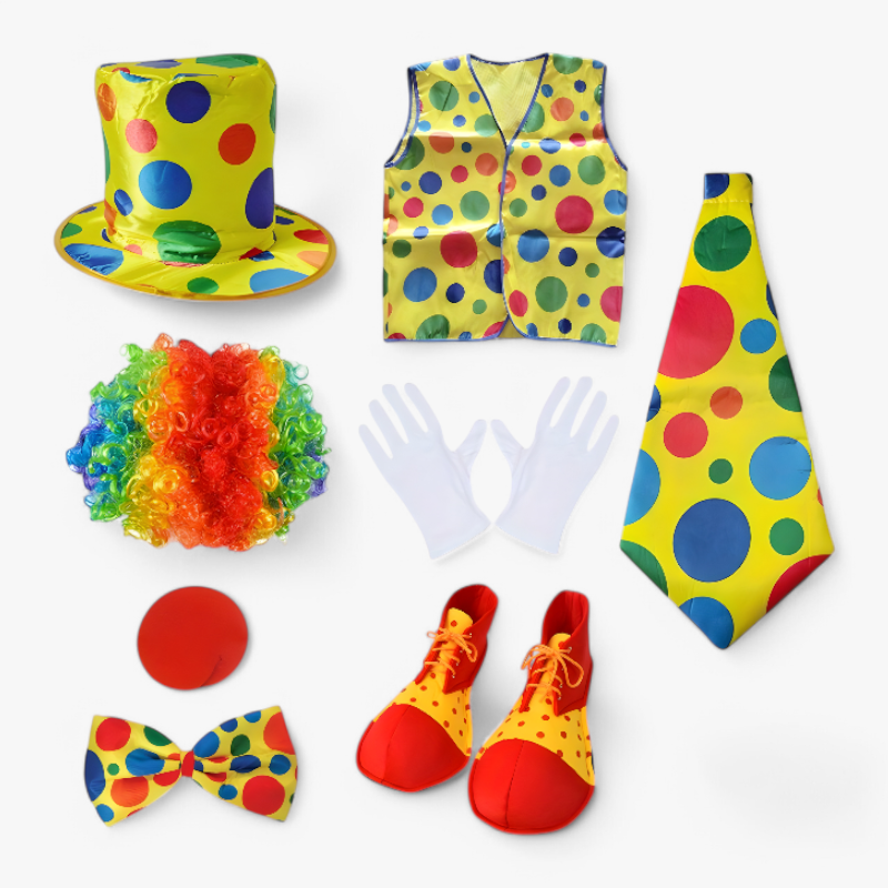 Kids Funny Clown Party Costume Set - Luxicro