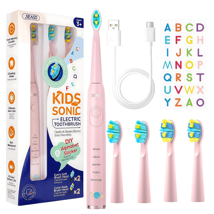 Colorful Childrens Electric Toothbrush with Timer