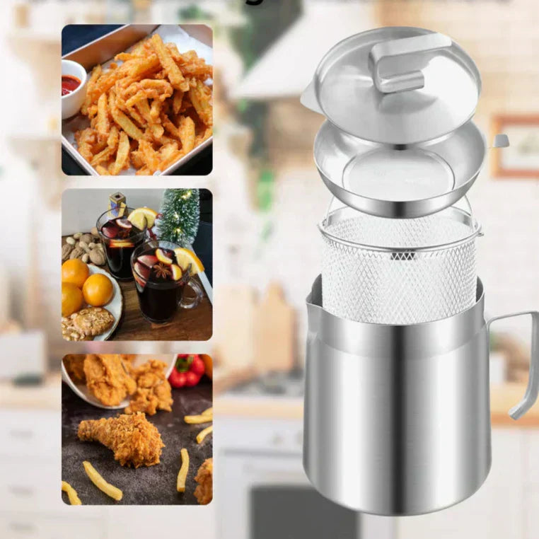 Compact Electric Round Deep Fryer - Snack Master - Luxicro