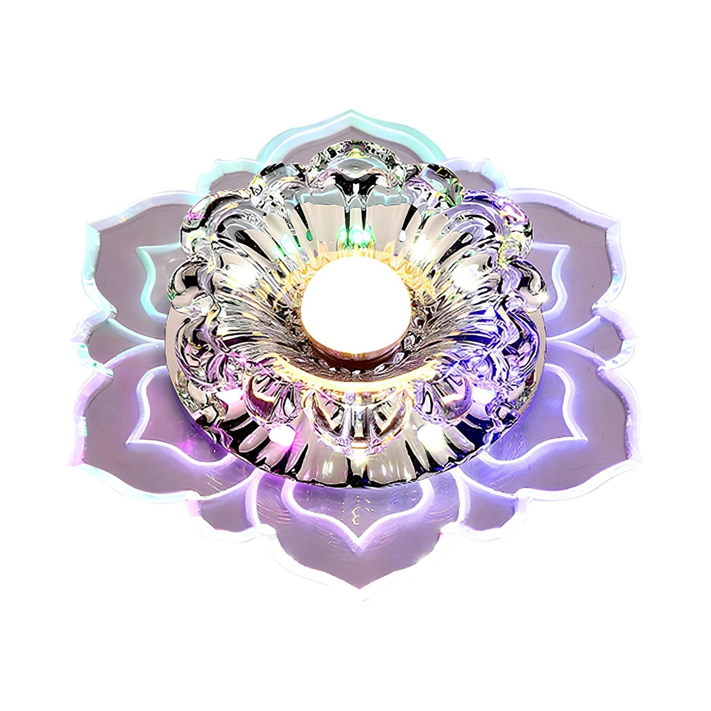 Elegant Glass LED Ceiling Lamp with Modern Design