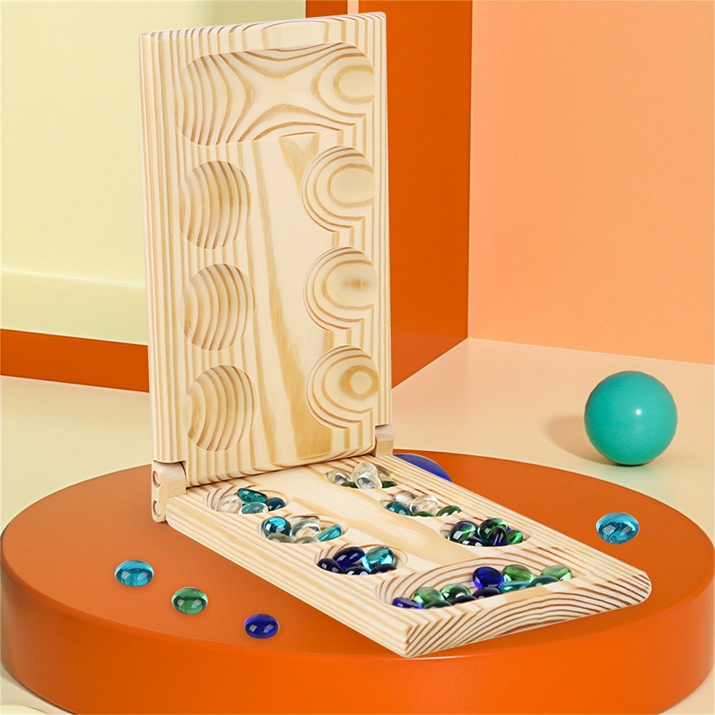 Compact Travel Mancala Board Game for Family Fun