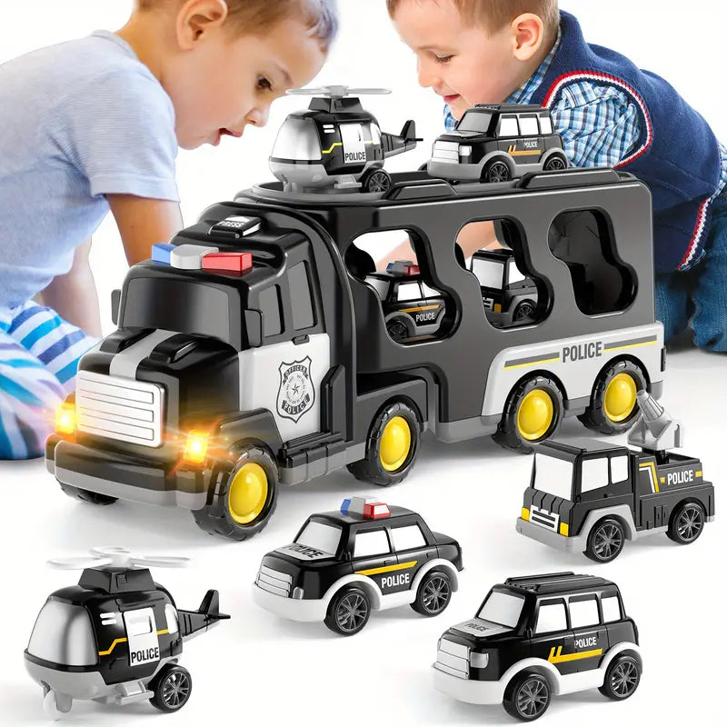 Racing Police Car Toy with Flashing Lights