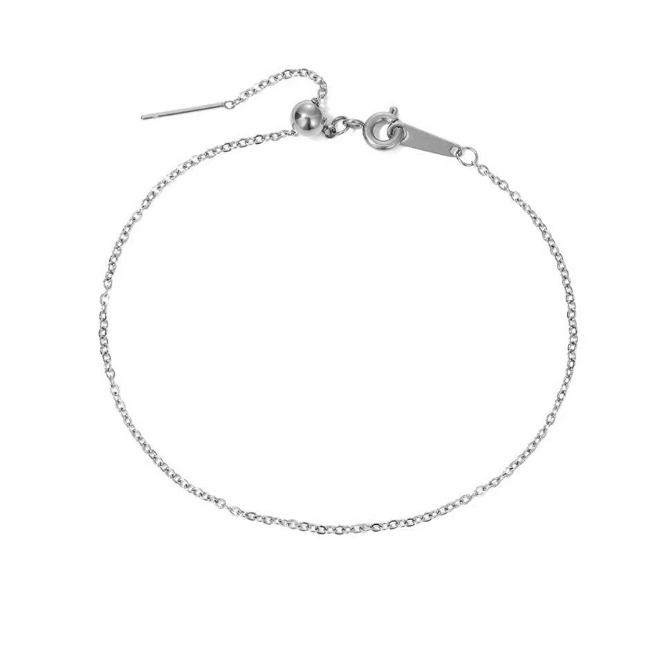 Dainty Letter Diamond Pendant Charm Bracelet