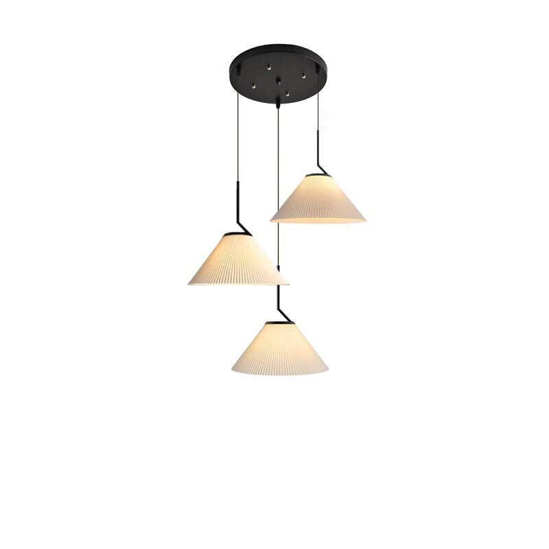 Creamy Fabric Shade Pendant Light
