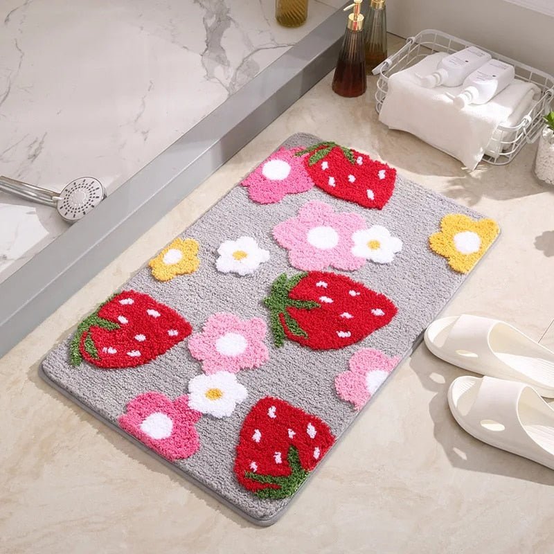 Vibrant Flower Bath Mat