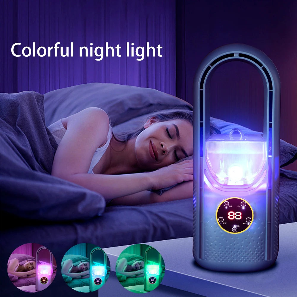 Compact Personal Air Cooler | Rechargeable, LED Screen & Silent
