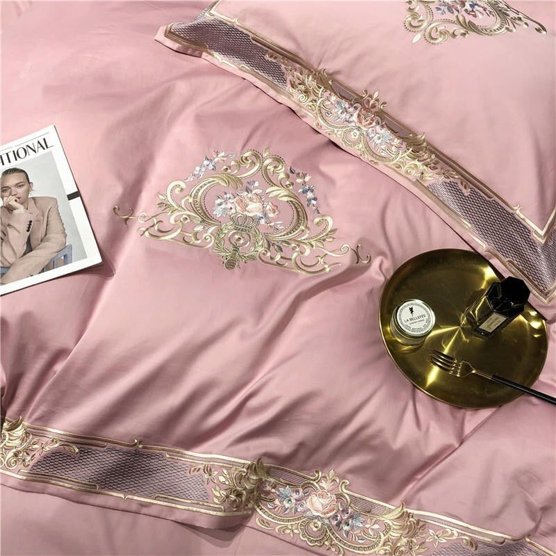 Soft Egyptian Cotton Embroidered Bedding Set