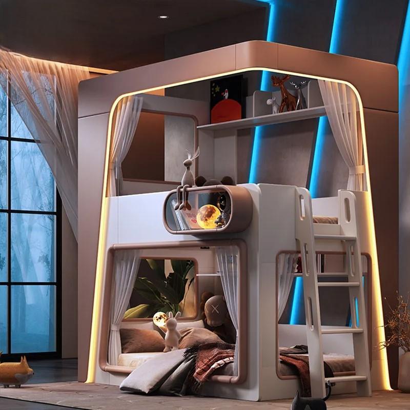 Colorful Galaxy Childrens Bunk Bed - Luxicro