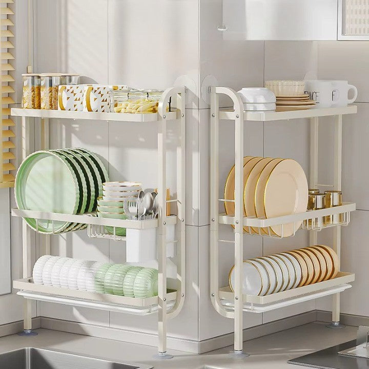 Space Saving 3 Shelf Kitchen Storage Rack - Luxicro