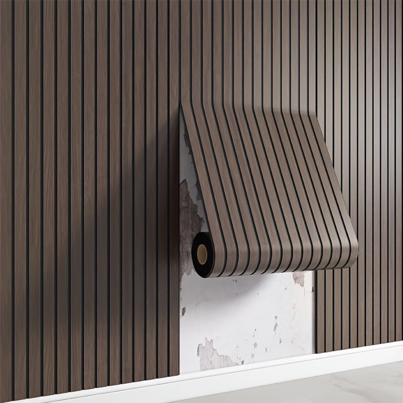3D Wooden Wall Decals with Textured Design