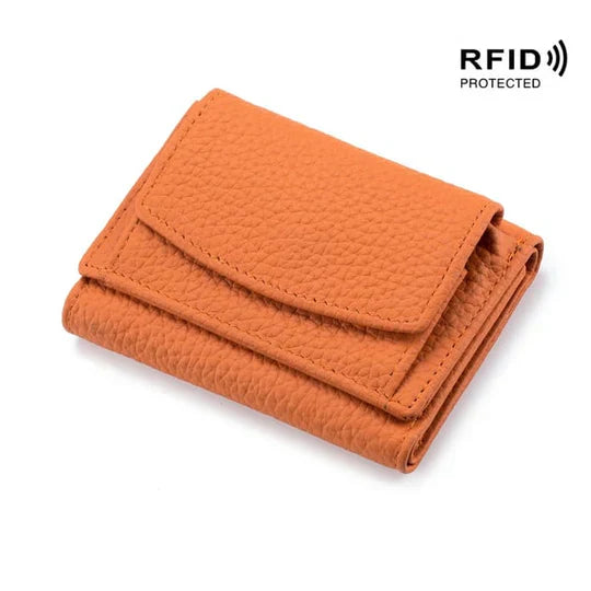 Slim Genuine Leather RFID Wallet Case