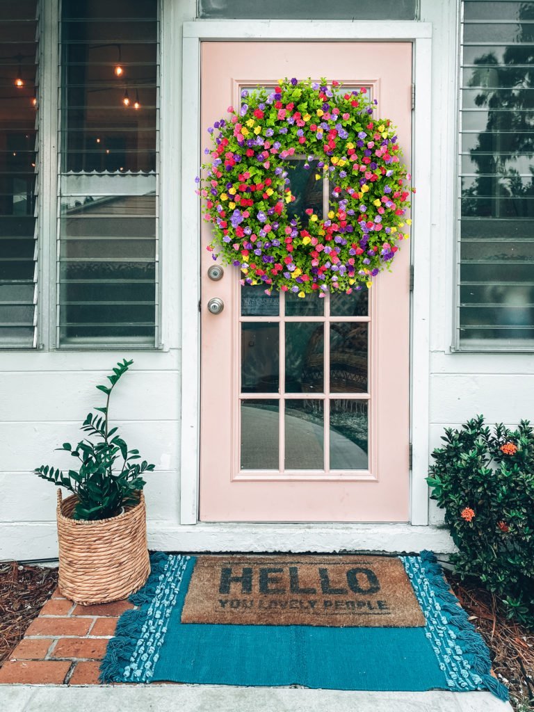 Beautiful Floral Spring Door Wreath
