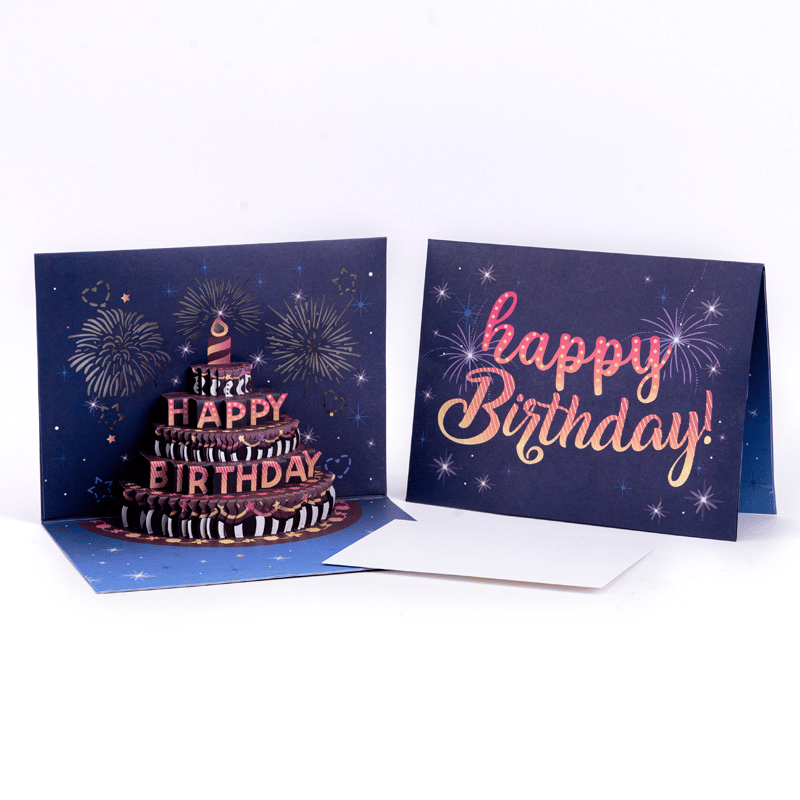 Colorful LED Pop Up Birthday Card - Luxicro