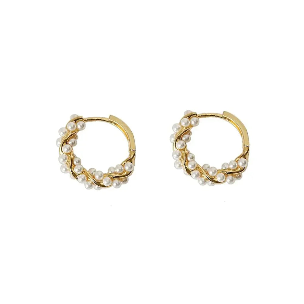 Elegant Sparkling Round Earrings