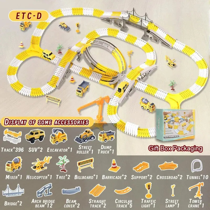 Fast Car Racing Track Toy Set
