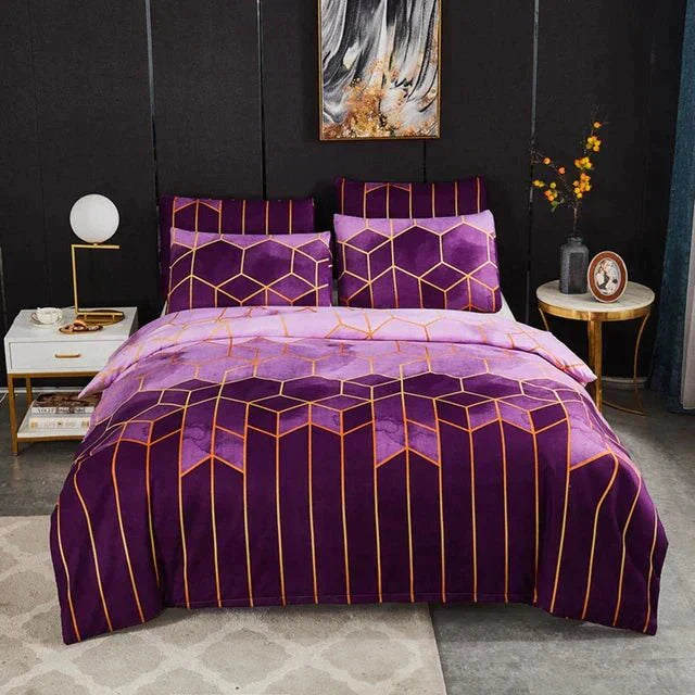 Cozy Patterned Bedding Set - Breathable and Plush