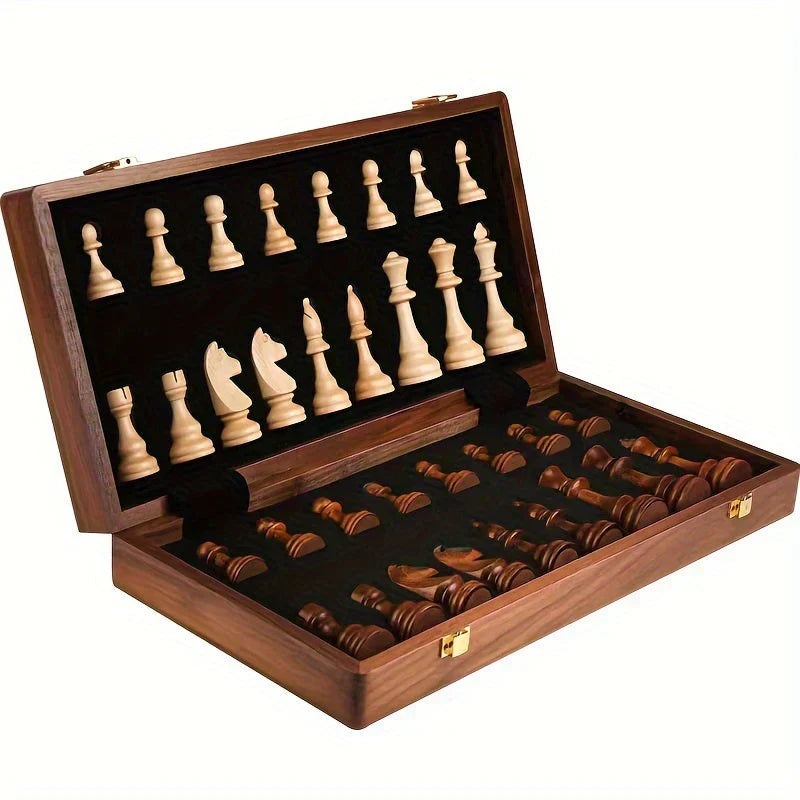 Premium Wood Chess Board Game Set for Adults - Luxicro