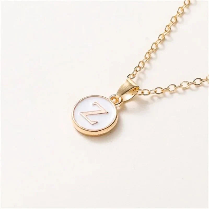 Elegant Personalized Gold Circle Necklace
