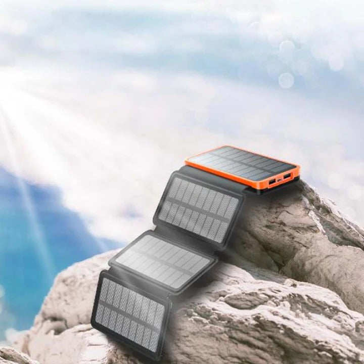 High Capacity Solar Portable Charger Fast Dual USB Power Bank - Luxicro