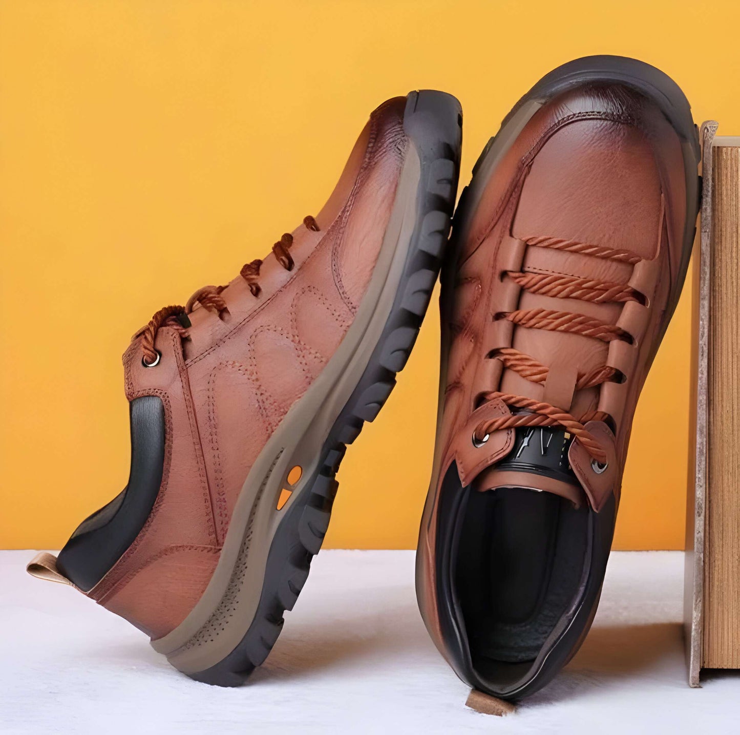 Comfortable Men's Leather Shoes with Arch Support