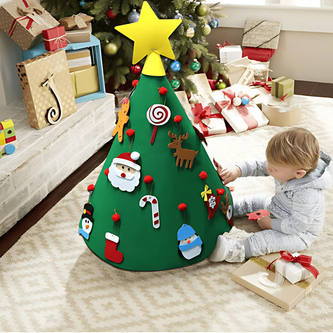 Soft Kids Christmas Tree with Colorful Decorations - Luxicro