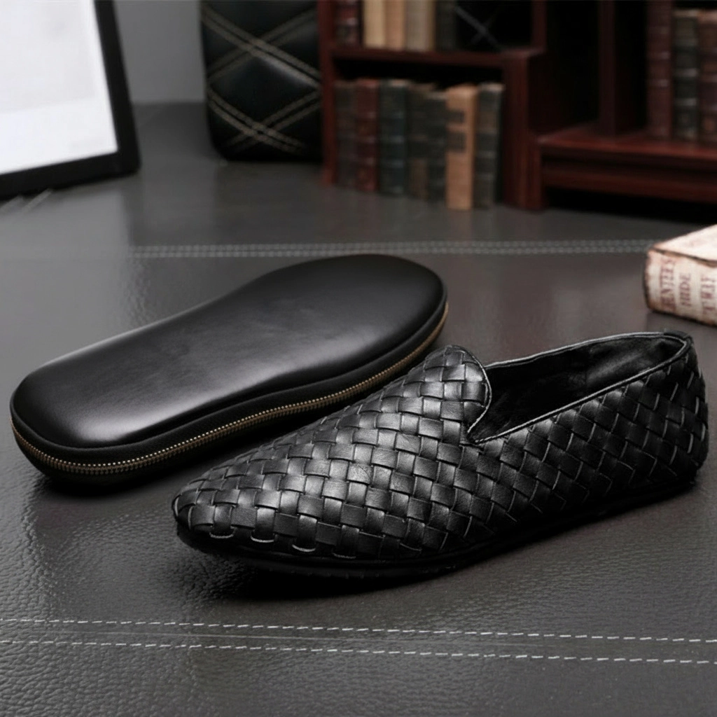 Casual Leather Mens Slip On Shoes - Luxicro