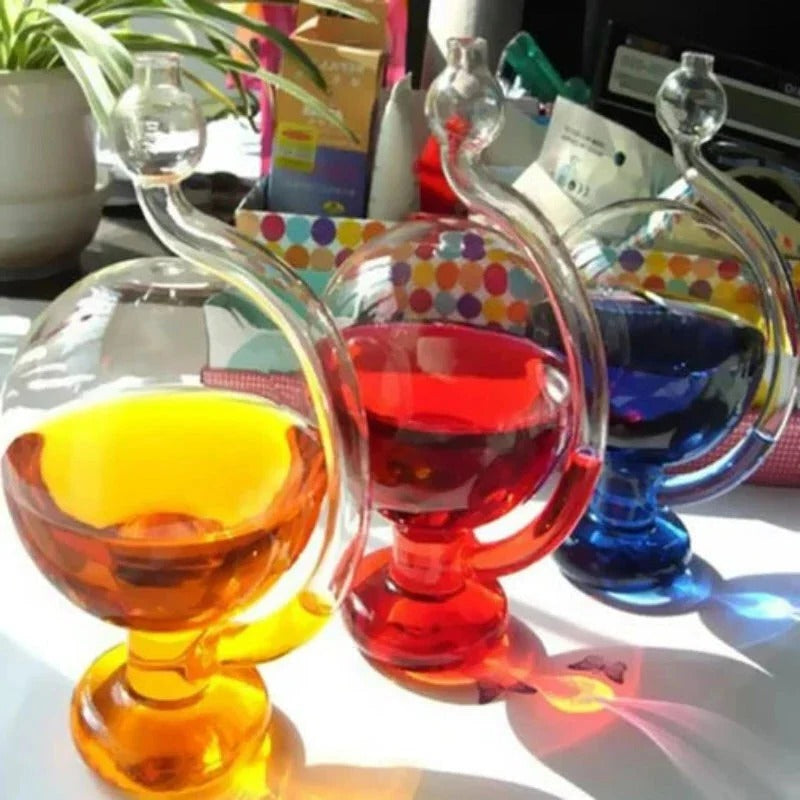Sleek Glass Office Weather Bottle