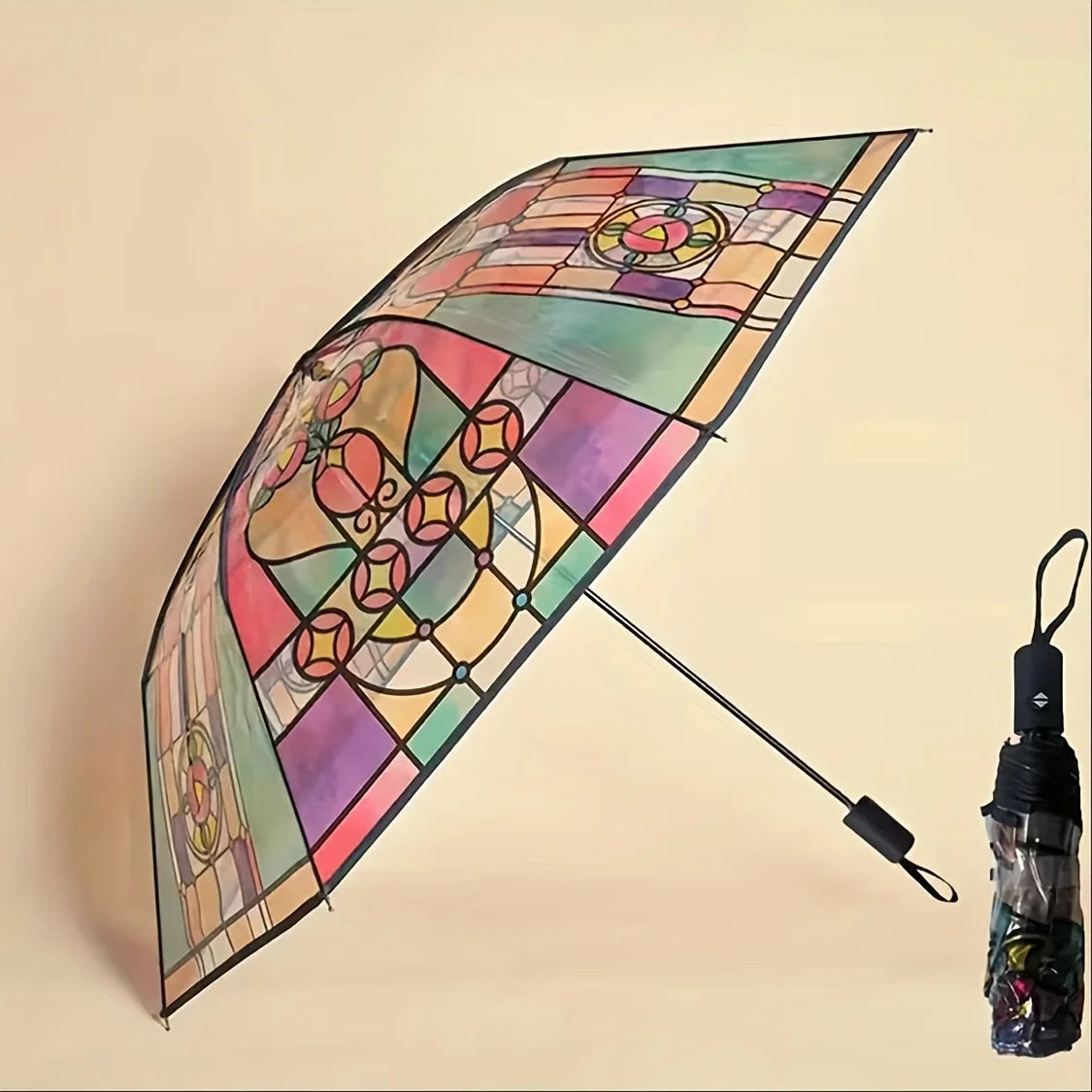 Vintage Inspired Folding Umbrella