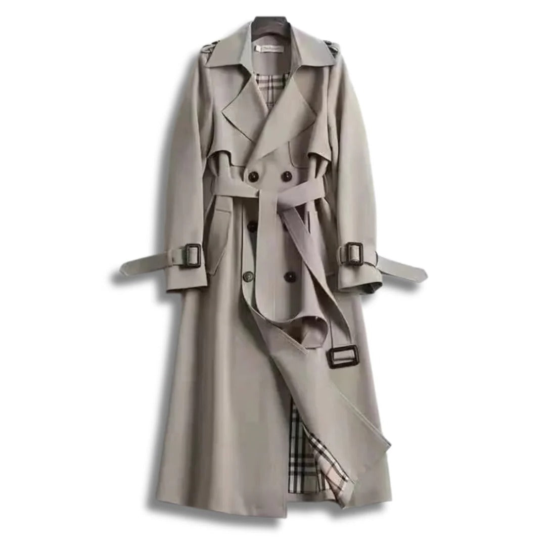 Elegant Water Repellent Long Trench Coat