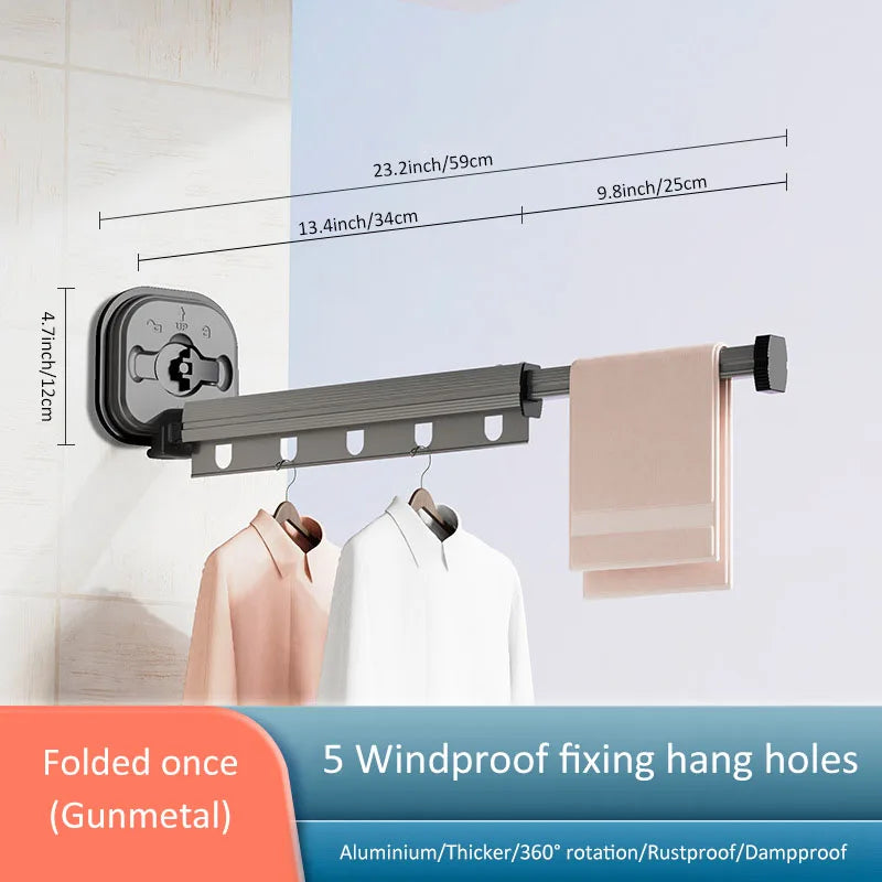 Space Saving Folded Laundry Dryer Rack