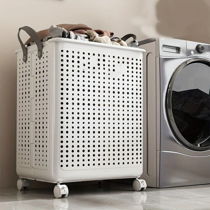 Collapsible Laundry Trolley On Wheels