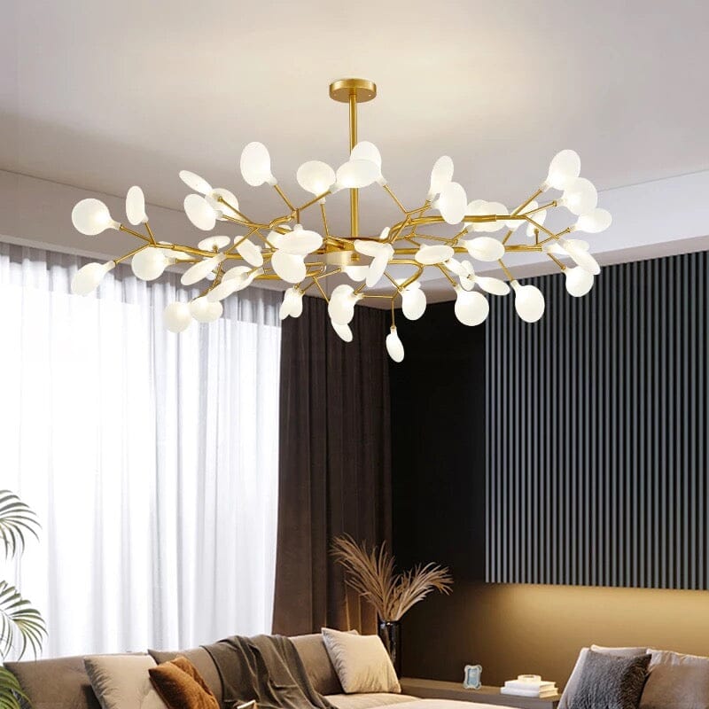 Modern Branch Pendant Light with Gold or Black Finish