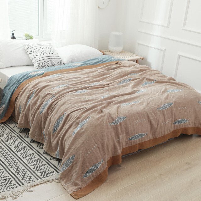 Soft Japanese Style Throw Blanket