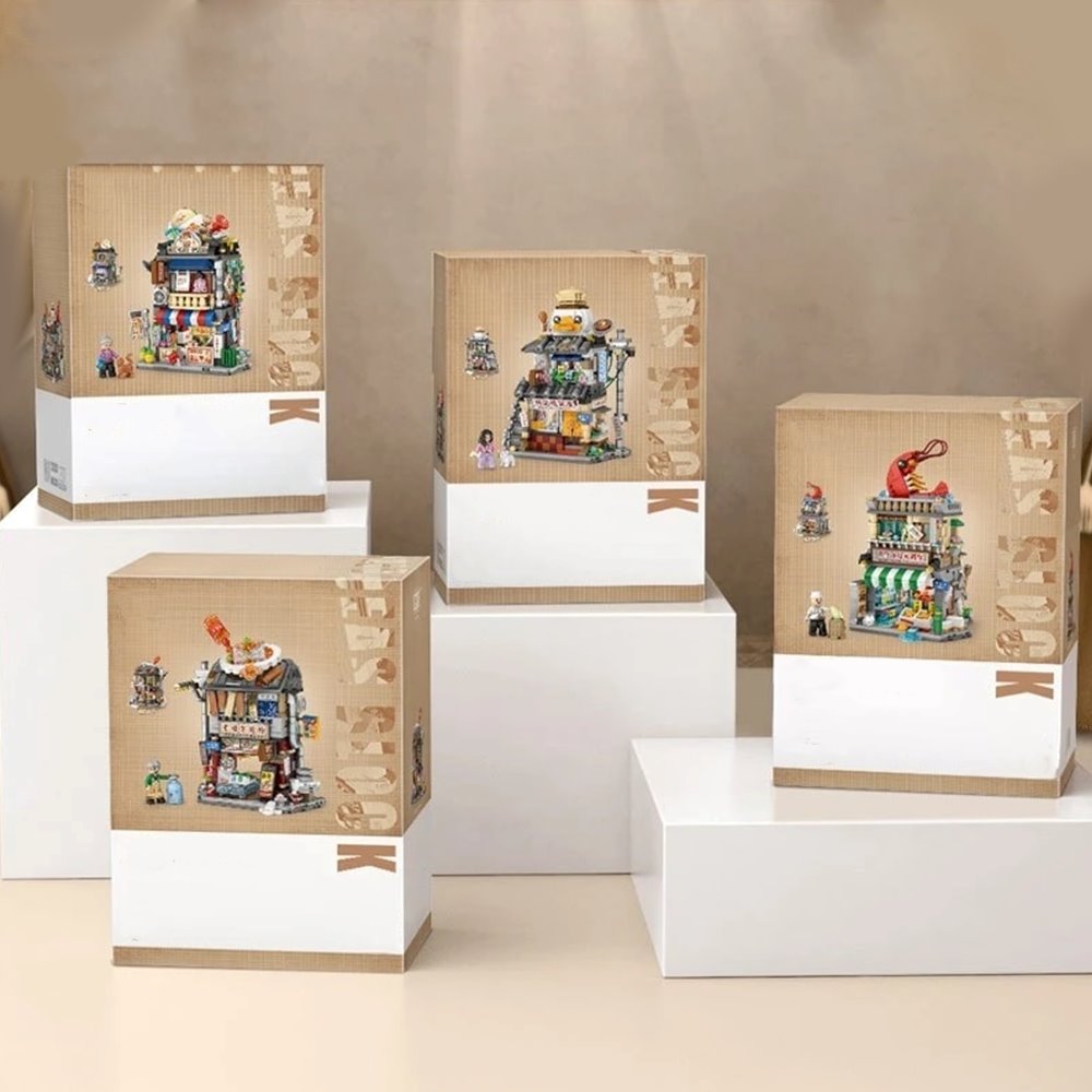 Colorful Mini City Building Blocks Set