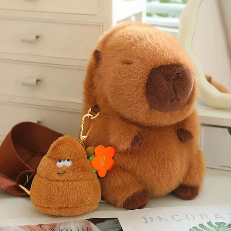 Cute Capybara Soft Plush Toy with Clip