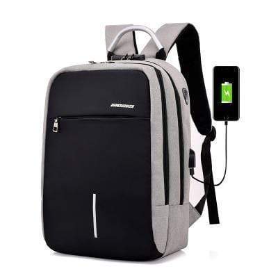 Secure 3-Pin Lock Anti-Theft USB Backpack
