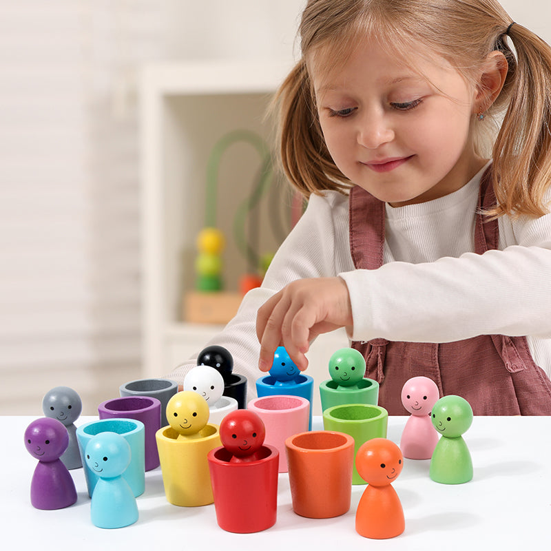Learning Wooden Color Sorting Game Set - Luxicro
