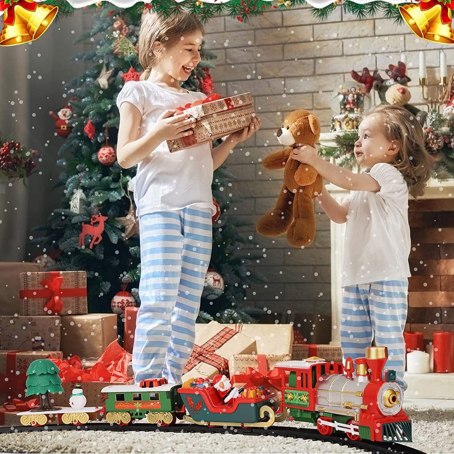 Festive Holiday Model Train Table Set - Luxicro