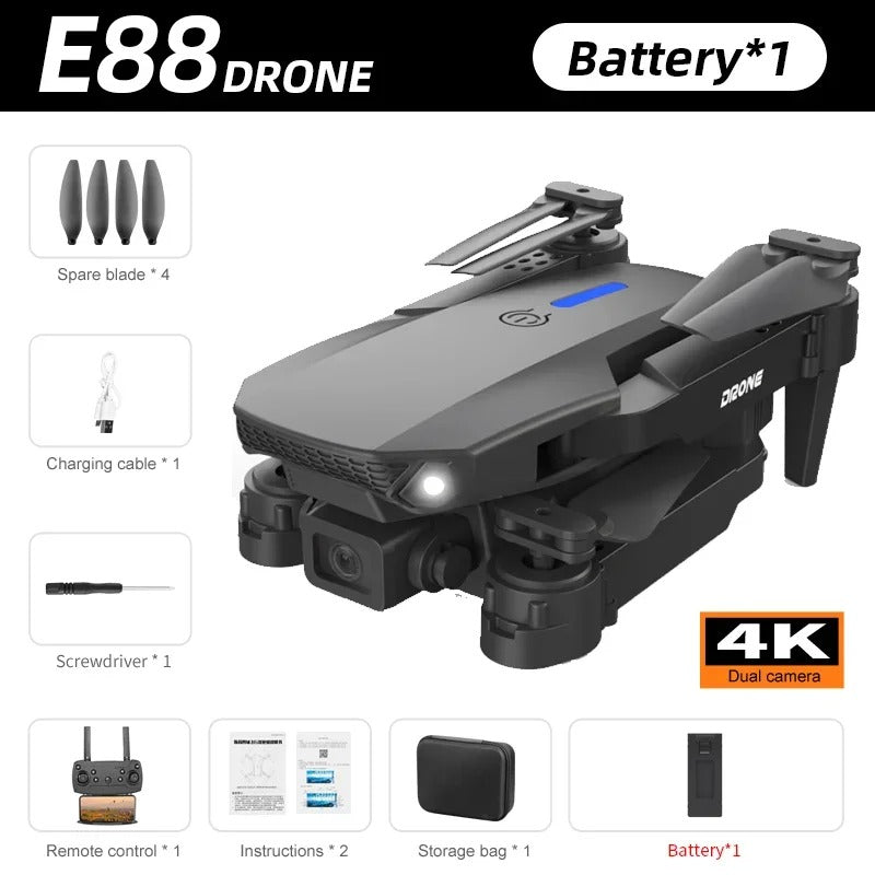Beginner 4K Quadcopter Drone Foldable Easy Flight