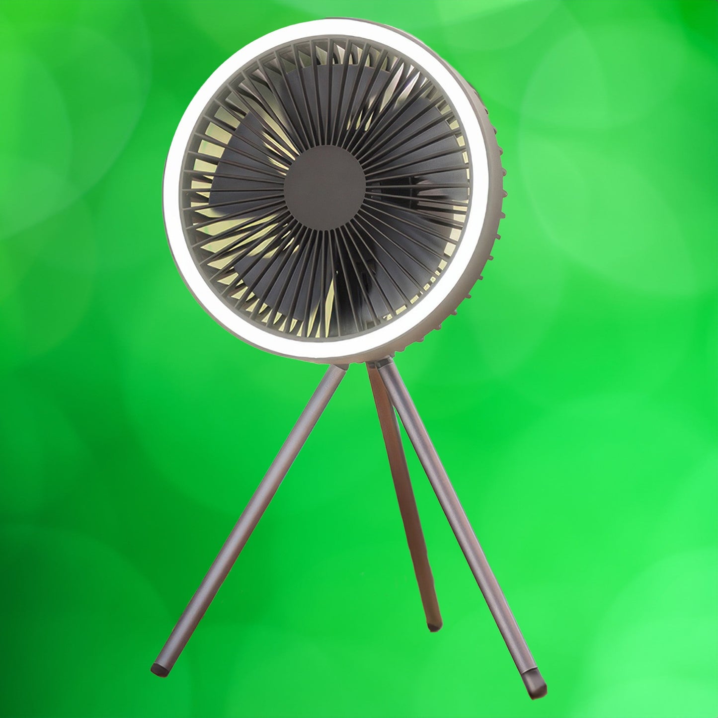 Compact USB Fan with Light and Battery Pack - Luxicro