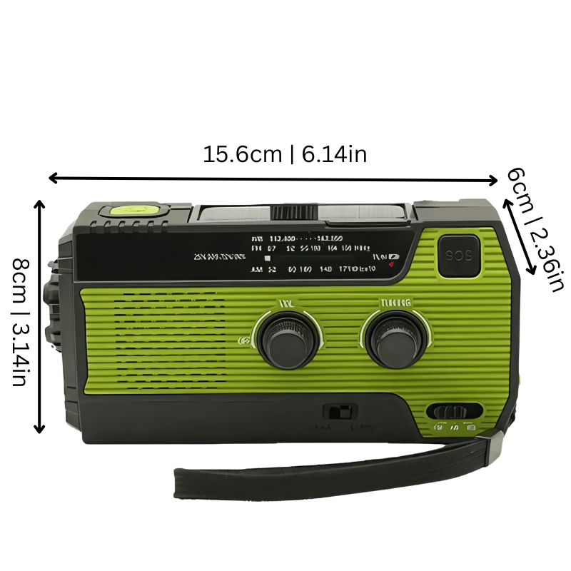 Compact Solar Emergency Weather Radio