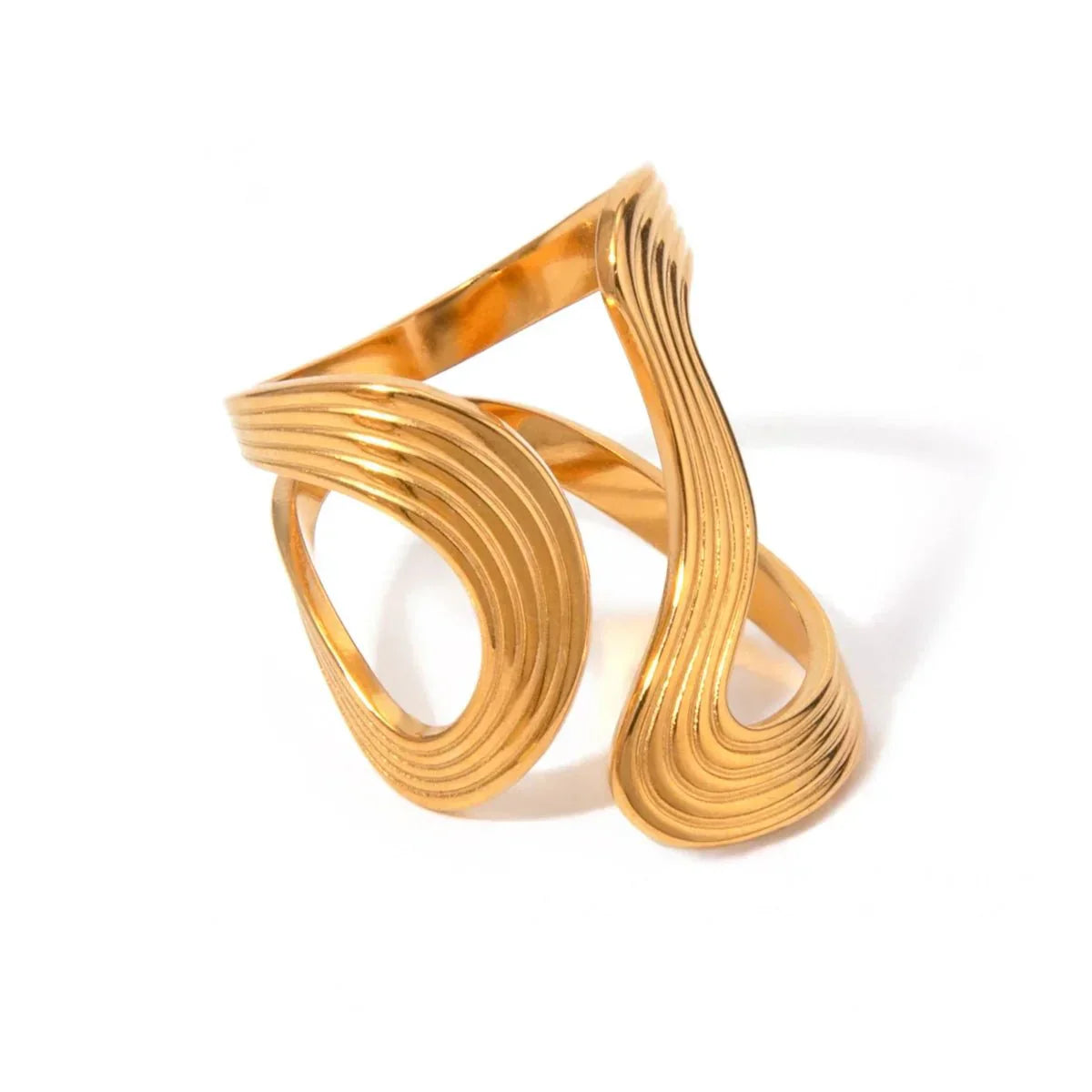 Stylish Swirl Design Silver Ring