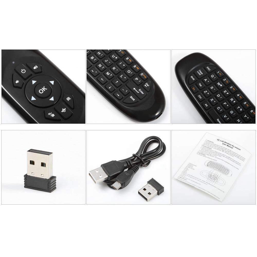Compact Cordless Keyboard Mouse Remote