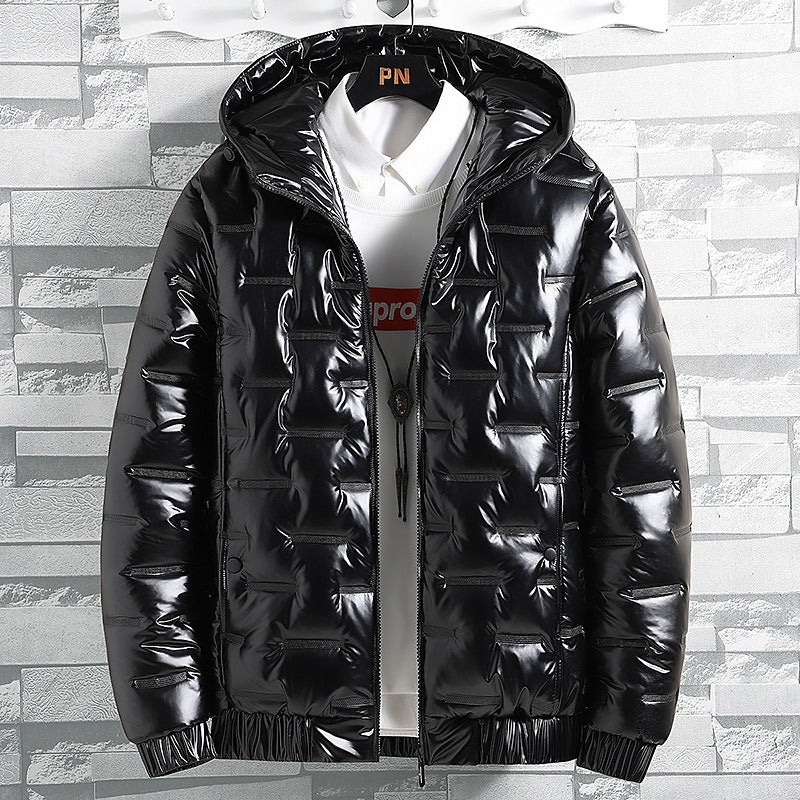 Warm Insulated Men's Parka Jacket with Hood
