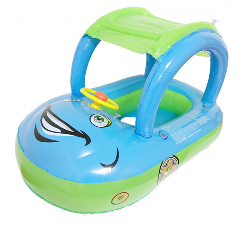 Fun Kids Inflatable Pool Raft with Shade