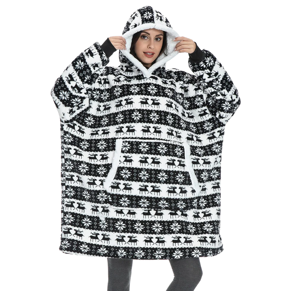 Soft Fleece Hooded Blanket Sweatshirt