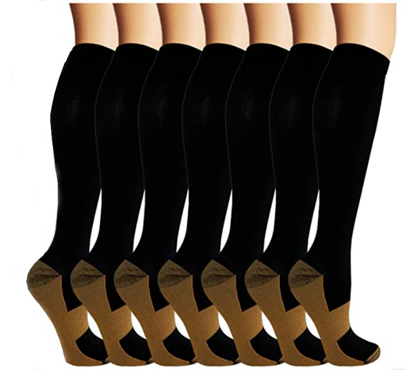Athletic Support Socks (7 Pack) for Men and Women - Luxicro