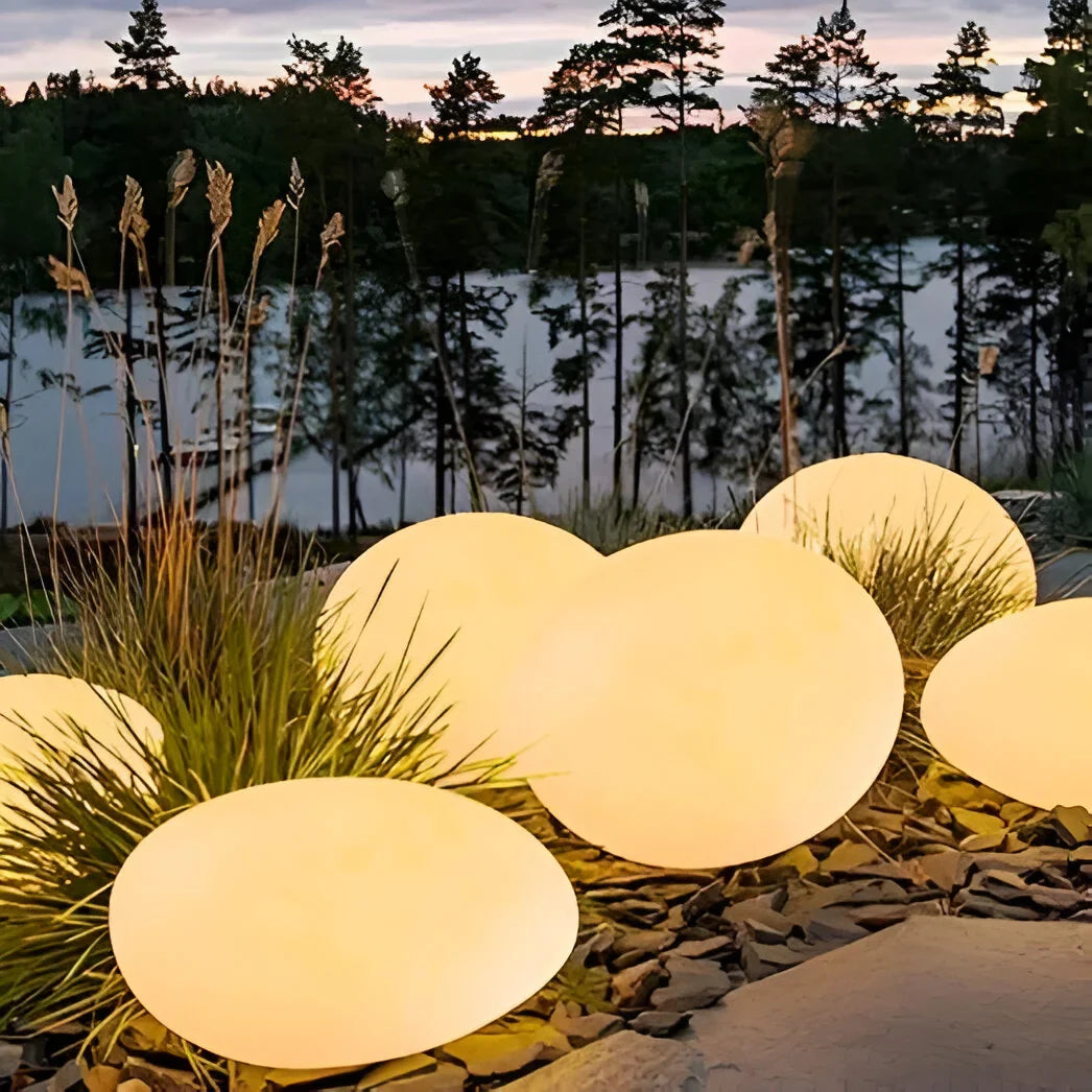 Solar Powered Outdoor Stone Lamp